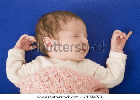 Similar – Image, Stock Photo Nice Newborn asleep peacefully