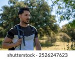 Young Backpacker Exploring the Wilderness
