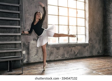 Young Ballet Dancer - Harmonious Pretty Woman Posing In Studio