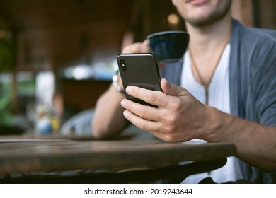 Young Beard Man Using Tablet In Cafe,street, Drinking Coffee, Freelance Work, Outdoor Hipster Portrait, Sneakers, Suit, Bali, Thailand, Beard Man, Instagram, Bitcoin, Business Man, Glasses,ipad Pro
