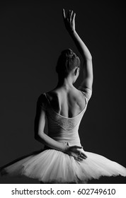 Young Beautiful Ballerina Posing In Studio