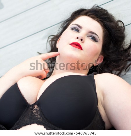 Young Beautiful Busty Curvy Plus Size Stock Photo (Edit 