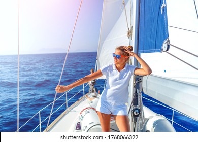 Sailboat Girl Images Stock Photos Vectors Shutterstock