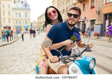 Similar Images, Stock Photos & Vectors of Couple in love riding a ...