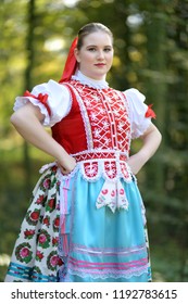 Young Beautiful Slovak Woman Traditional Costume Stock Photo 1192783615 ...