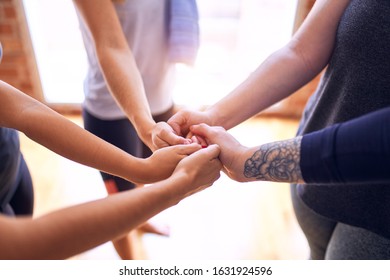 Young beautiful sportwomen doing gesture with hands - Shutterstock ID 1631924596