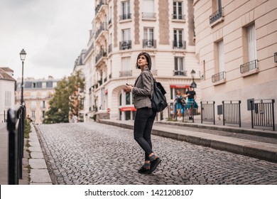 Young Beautiful Urban Business Woman Going To Work