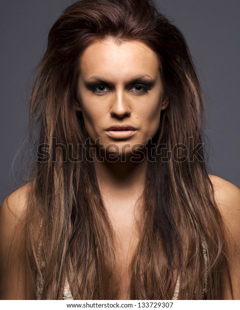Young Beautiful Woman Hair Extensions Stock Photo Edit Now 133729307