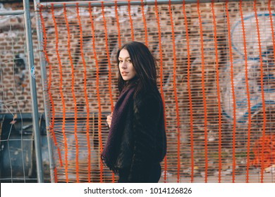 Young Beautiful Woman Outdoor Looking Camera - Attitude, Unconventional Beauty, Girl Power Concept