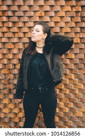 Young Beautiful Woman Posing Outdoor Looking Away Pensive - Attitude, Girl Power, Unconventional Beauty Concept