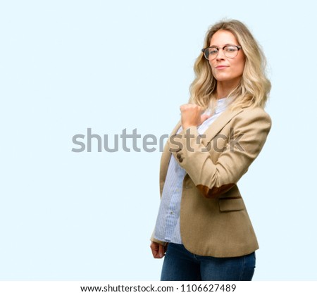 Similar – Young woman stiring coffee looking back