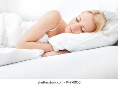 Young Beautiful Woman Sleeping