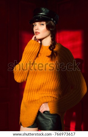 Similar – Young girl posing indoor