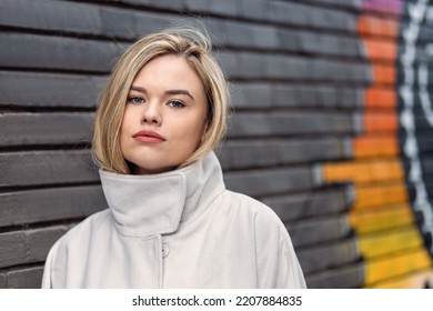 Young beauty woman smiling on camera outdoor in city streets - Shutterstock ID 2207884835