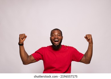 Young Black Football Fan Rejoices