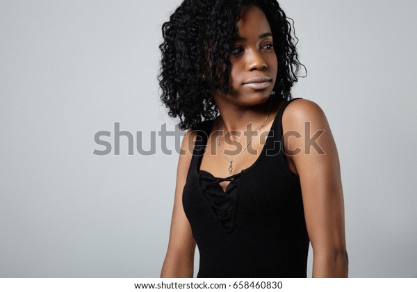 Young Black Mixed Race Woman Short Stock Photo Edit Now 658460830