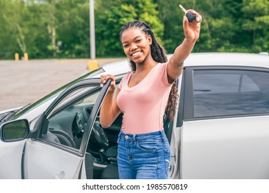 Young Black Teenage Driver Seated Her Stock Photo 1985570819 | Shutterstock