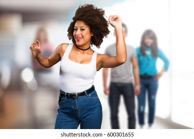 young black woman dancing