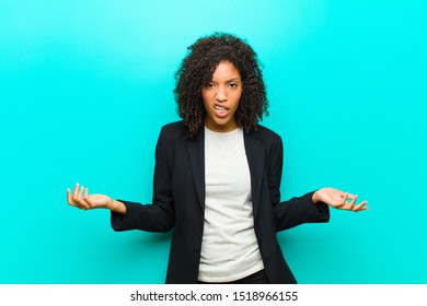 Young Black Woman Looking Shocked Angry Stock Photo 1518966155 ...