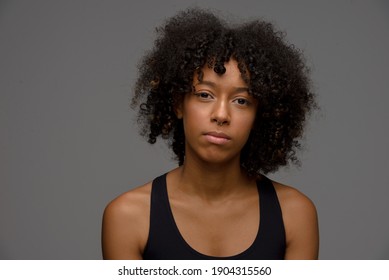 Young Black Woman Portrait In Studio