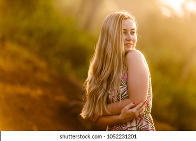 Young Blond Women On Sri Lanka Beach 