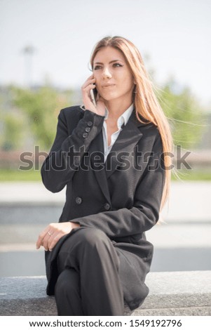 Similar – Woman call business happy