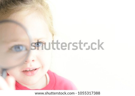 Similar – Image, Stock Photo happy curious girl