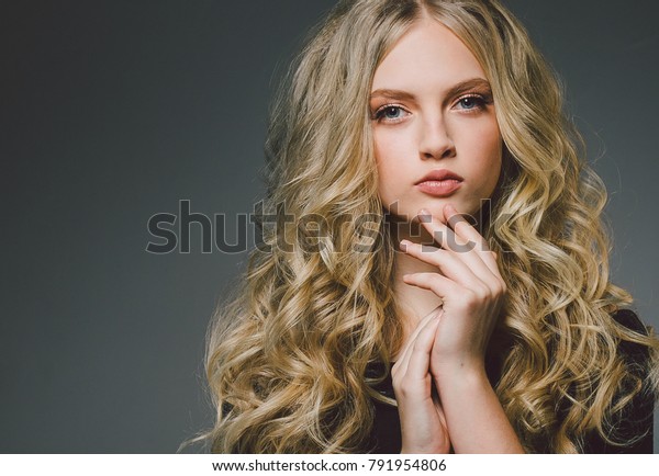 Young Blonde Girl Long Nice Hair Stock Photo Edit Now 791954806