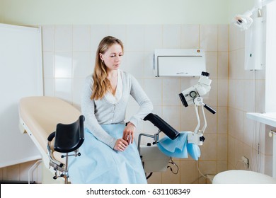 Young Blonde Woman Patient Thinking Gynecological Stock Photo (Edit Now ...