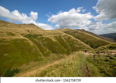 Young Boy Approaching The Summit Of Jacobs Ladder, A Public Footpath Leading To Kinder Scout, Edale, Peak District, England, UK