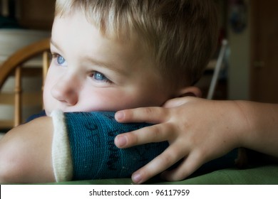 Young Boy With Arm Cast