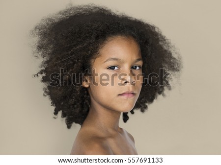 Similar – Pretty girl with long afro hair