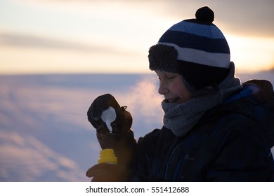 Young boy with bubbles