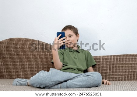 Little boy using a tablet