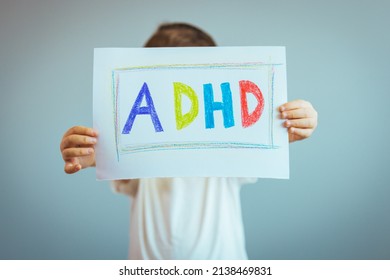 Young Boy Holds Adhd Text Written Stock Photo 2138469831 | Shutterstock