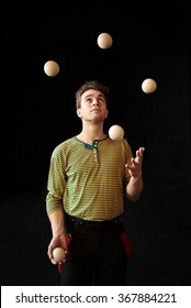 Young Boy Juggling