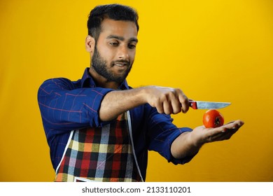 Young Boy In Kitchen Images With Apron Food Or Hotel Management Concept