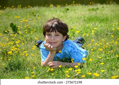 Young Boy Leaning Chin Hand Laying Stock Photo 273671198 | Shutterstock