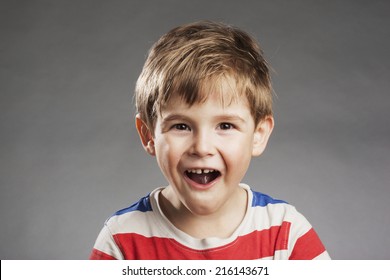 Young Boy Looking Amazed Against Gray Stock Photo 216143671 | Shutterstock