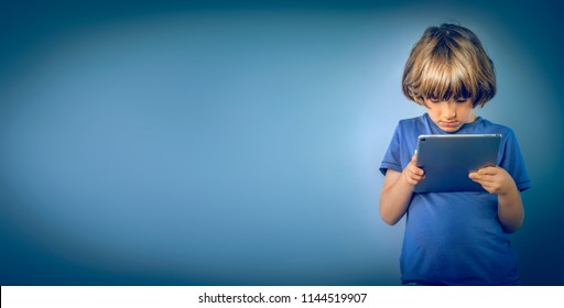 Young Boy  And Online Safety Concept