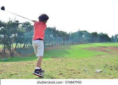 Young Boy Playing Golf Golf For Kids Lessons