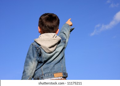 4,303 Boy Pointing To The Sky Stock Photos, Images & Photography ...