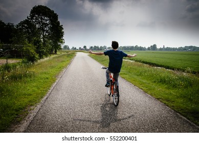 Young boy is riding bicycle in the Netherlands
Landscape near Utrecht
Netherland