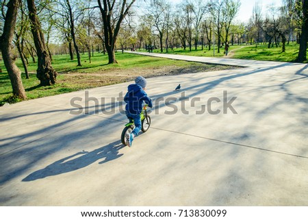 Similar – teenager practicing with skateboard at sunrise city