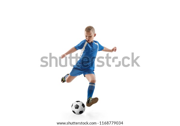 Young Boy Soccer Ball Doing Flying Stock Photo Edit Now