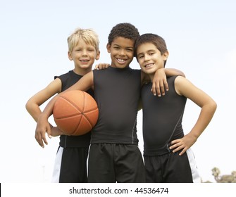 Young Boys In Basketball Team