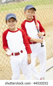 Young Boys Playing Baseball