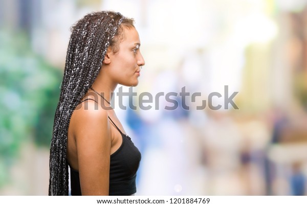 Young Braided Hair African American Pigmentation Stock Photo Edit