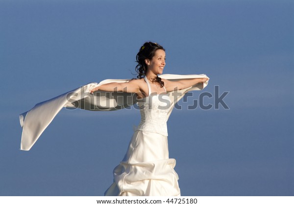 Young Bride Traditional White Wedding Dress Stock Photo Edit Now
