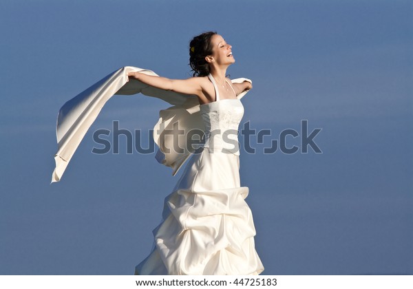 Young Bride Traditional White Wedding Dress Stock Photo Edit Now